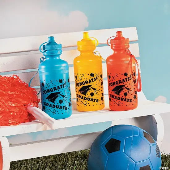 Bulk 60 Pc. Graduation Sport Water Bottles {3}
