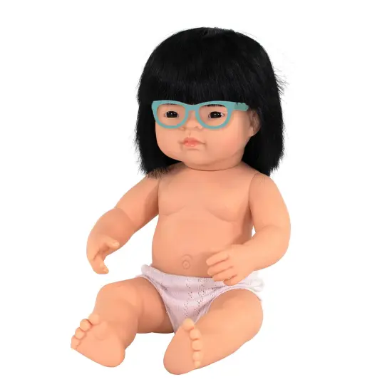 Baby Doll Asian Girl With Glasses 15'', Polybagged {1}