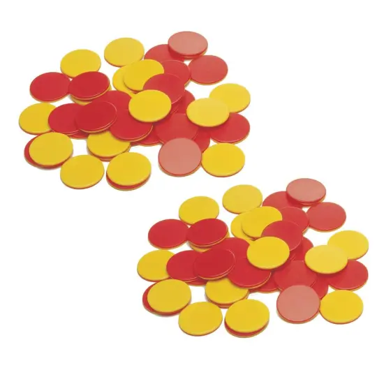 Two-Color Counters - Plastic - 200 Per Set - 2 Sets {1}