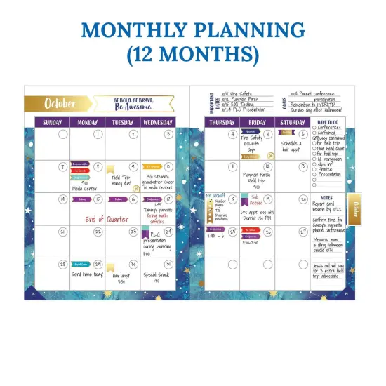 Galaxy Teacher Planner Plan Book {2}