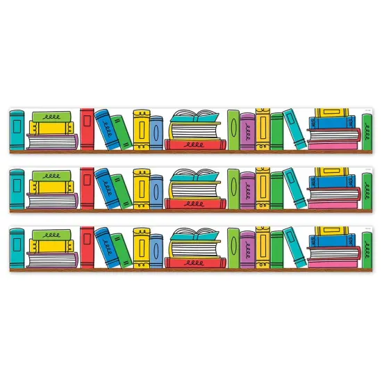 Core Decor Doodle Bookshelf EZ Border, 48 Feet Per Pack, 3 Packs {1}