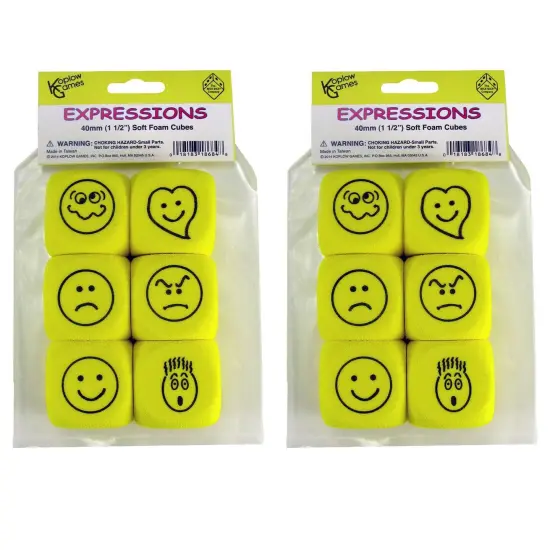Foam Expressions Dice, 6 Per Pack, 2 Packs {1}
