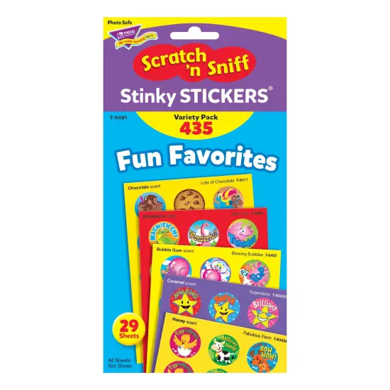 Fun Favorites Stinky Stickers&reg; Variety Pack, 435 Per Pack, 2 Packs {3}