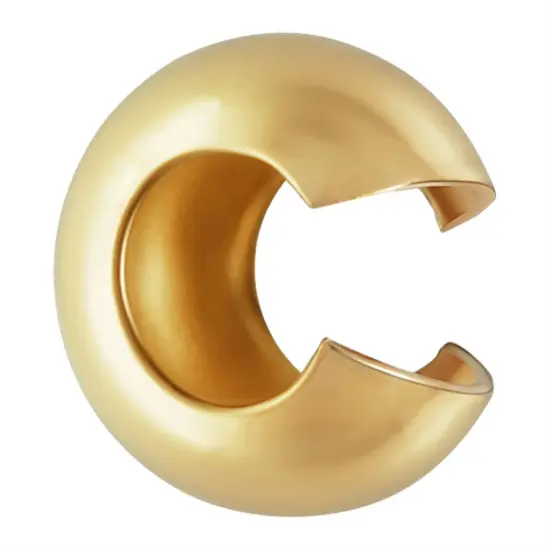 Gold Filled Crimp Covers 3mm (Package of 10) {2}