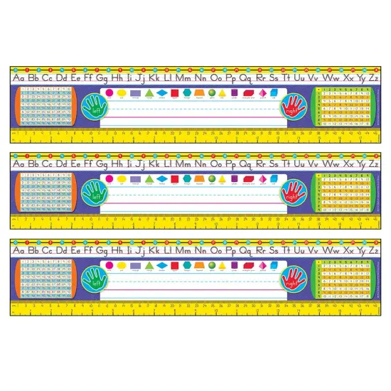 Zaner-Bloser Desk Toppers&reg; Reference Name Plates, Grades 2-3, 36 Per Pack, 3 Packs {1}