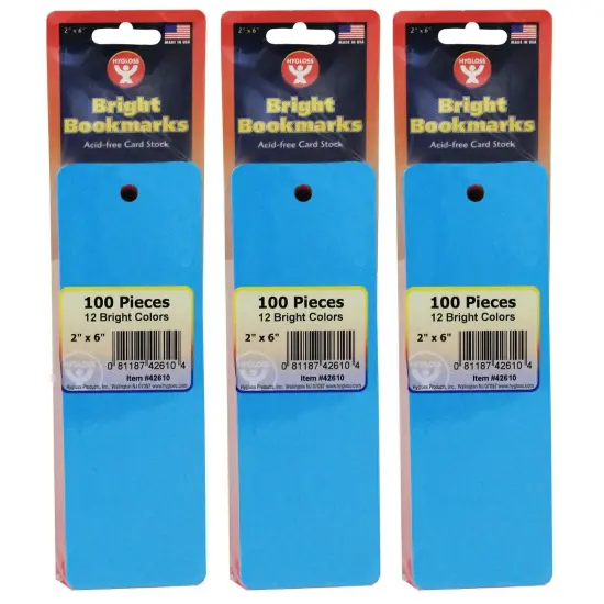 Mighty Bright&trade; Bookmarks, 100 Assorted Colors Per Pack, 3 Packs {1}