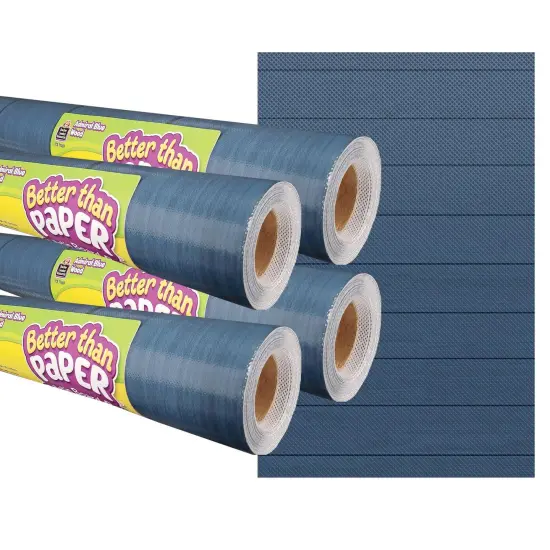 Admiral Blue Wood Better Than Paper Bulletin Board Roll, 4' x 12', Pack of 4 {1}
