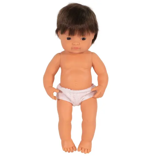 Anatomically Correct 15" Baby Doll, Caucasian Boy, Brunette {1}