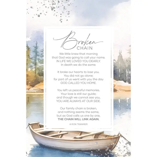 Broken Chain Wood Plaque with Easel and Hook Wall Tabletop Art - 6 inches x 9 inches {1}