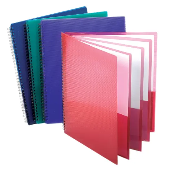 8-Pocket Poly Portfolios, Pack of 4 {2}