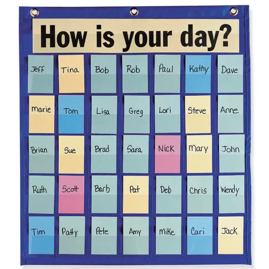 Behavioral Pocket Chart, Blue, 18-1/2" x 21", 1 Chart {1}