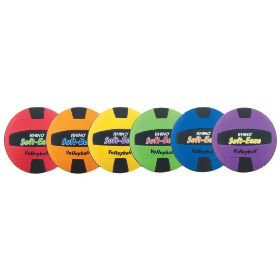 Rhino&reg; Softeeze Volleyball Set, Assorted Colors, Set of 6 {1}