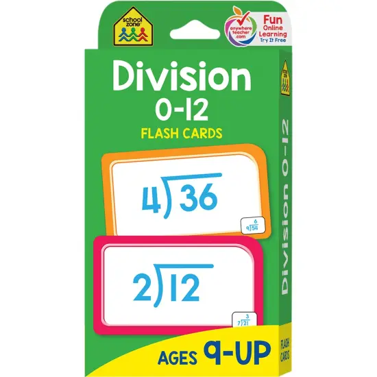 Division 0-12 Flash Cards, 6 Packs {2}