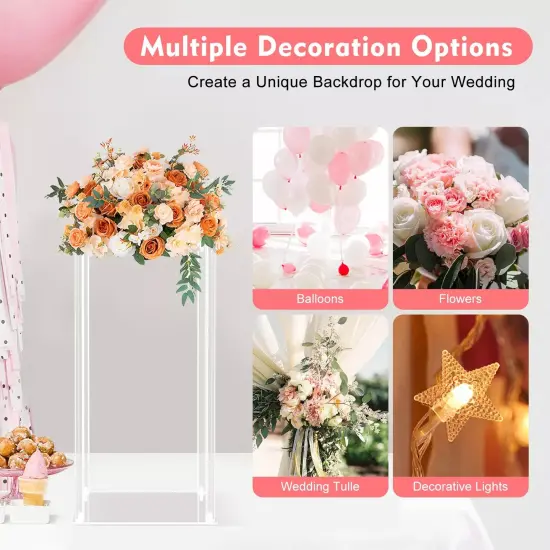 10Pcs Tall Acrylic Flower Stand Wedding Centerpiece Vase {4}