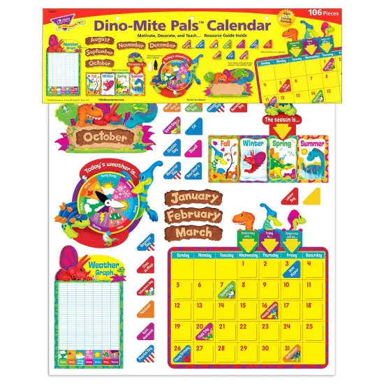Dino-Mite Pals&reg; Calendar Bulletin Board Set, 2 Sets {3}