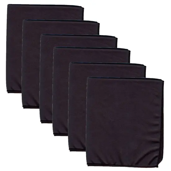 Microfiber Dry Erase Cloth, Black, 12" x 14", Pack of 6 {1}