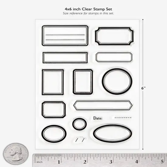 Vintage Labels, Clear Stamps 4x6 inch by Wintertime Crafts {3}