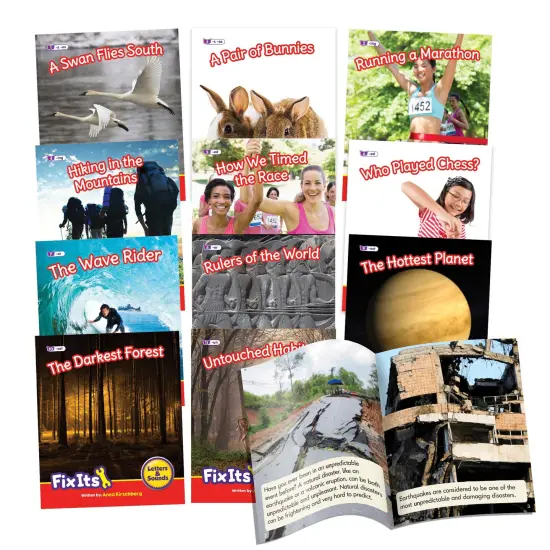 Fix Its Decodable Readers Suffixes Non-Fiction Phase 6, Set of 12 {1}