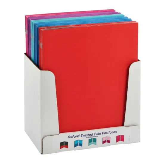Twisted Twin Pocket Folders with Fasteners, Letter Size, Assorted, Pack of 50 {1}