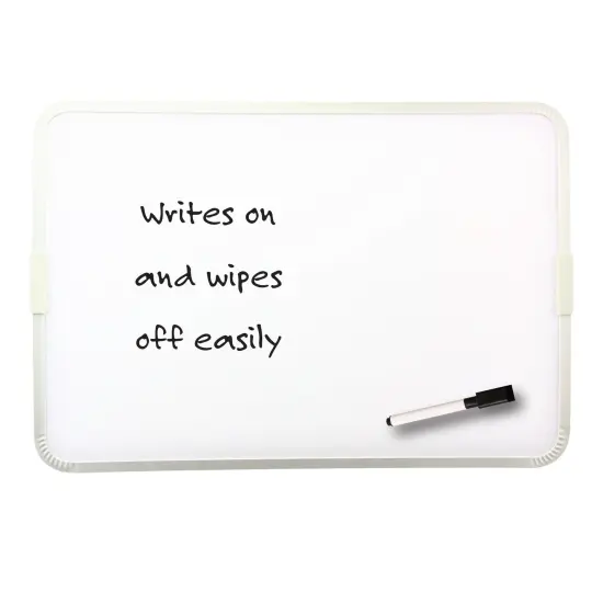 Two-Sided Aluminum Framed, Magnetic Dry Erase Board w/Pen, 9" x 12", Pack of 3 {3}