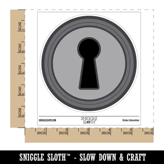 Keyhole Door Lock Waterproof Vinyl Phone Tablet Laptop Water Bottle Sticker Set - 5 Pack {1}