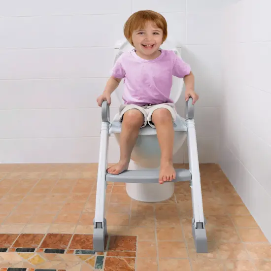 Dreambaby&reg; Step-Up Toilet Topper, Gray/White {5}