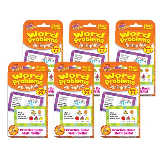 Word Problems Test Prep Math, Grades 1-3 Challenge Cards&reg;, 6 Packs {1}