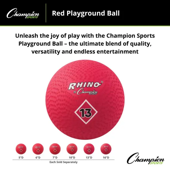Playground Ball, 13", Red {3}