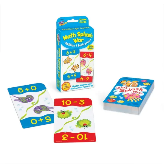 Math Splash War Addition & Subtraction Challenge Cards&reg;, 6 Packs {4}