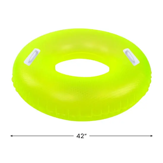 Northlight 42" Yellow Sparkle Inflatable Swimming Pool Tube Ring Float Multicolor {4}