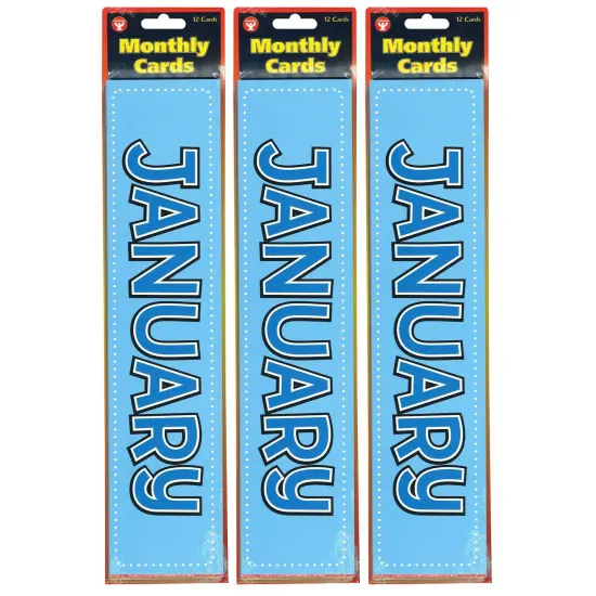 Monthly Calendar Cards, 12 Per Pack, 3 Packs {1}