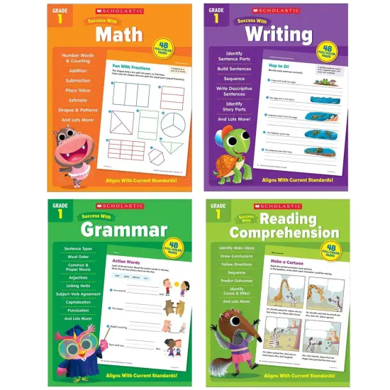 Scholastic First Grade Success Workbooks, 4 Book Set {1}