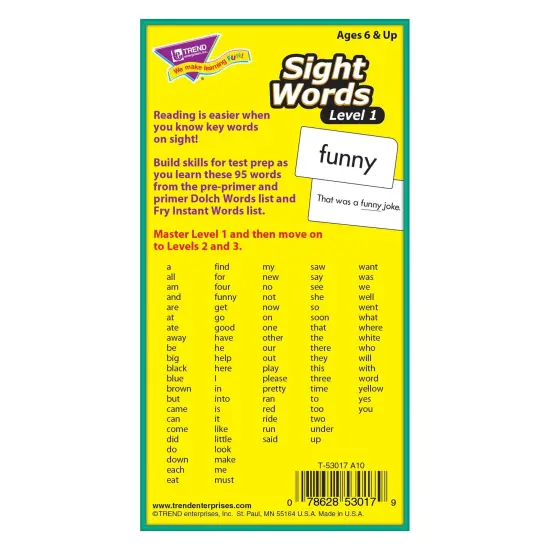 Sight Words &ndash; Level 1 Skill Drill Flash Cards, 3 Packs {5}