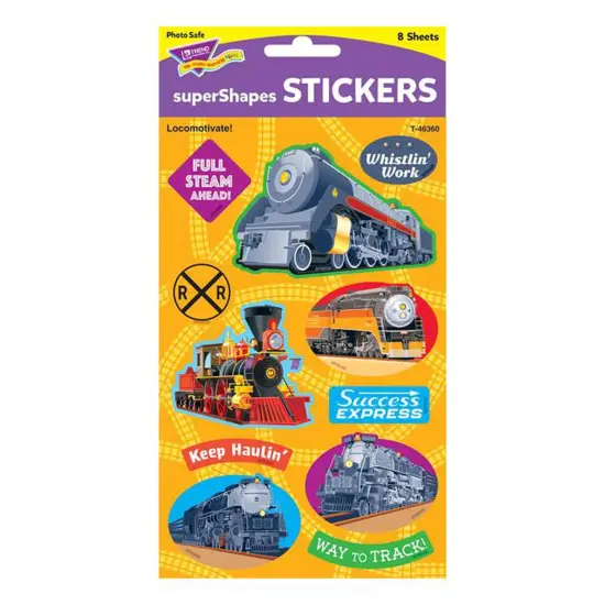Locomotivate! Large superShapes Stickers, 88 Per Pack, 6 Packs {3}