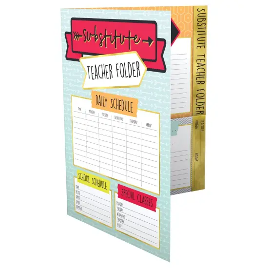 Aim High Substitute Teacher Folder, Grade PK-8, Pack of 6 {5}