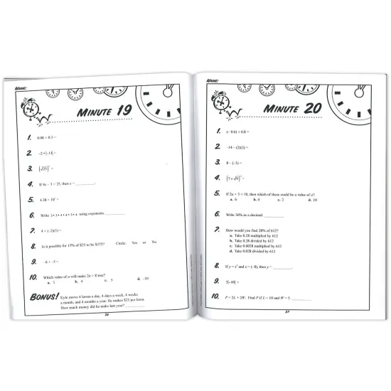 Eighth-Grade Math Minutes Book {2}