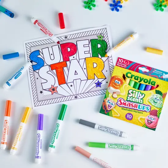 Silly Scents&trade; Smash Ups Broad Line Washable Scented Markers, 10 Per Pack, 6 Packs {5}