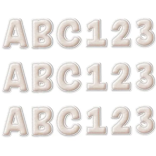 A Close-Knit Class Cream Felt Deco Letters, 179 Per Pack, 3 Packs {1}