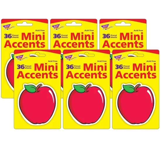 Apple Mini Accents, 36 Per Pack, 6 Packs {1}