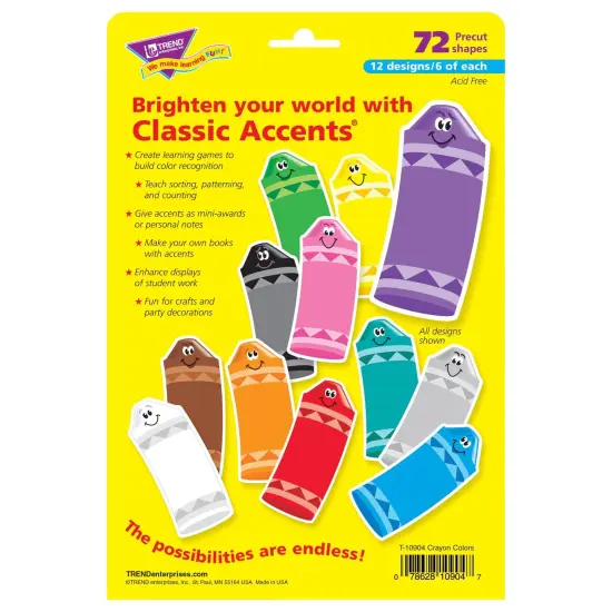 Crayon Colors Classic Accents&reg; Variety Pack, 72 Per Pack, 3 Packs {3}