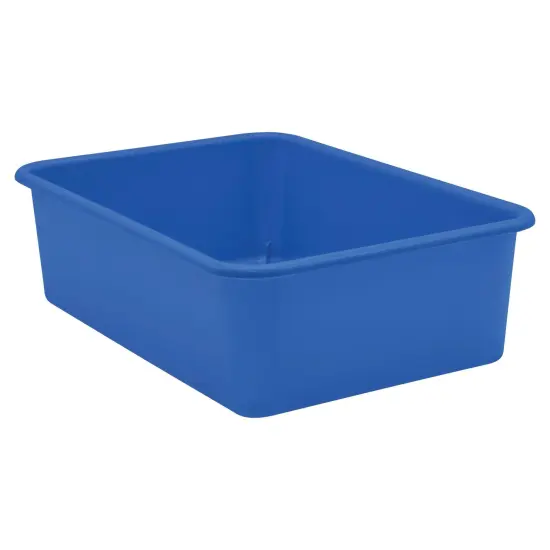 Blue Large Plastic Storage Bin, Pack of 3 {2}
