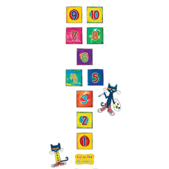 Pete the Cat Numbers and Colors Sensory Path {2}