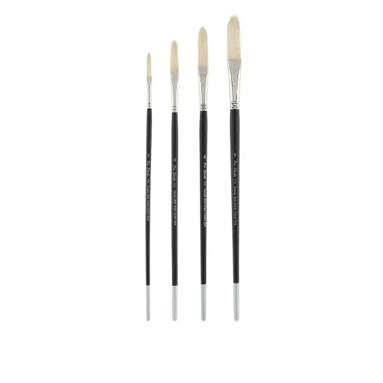 Creative Mark Pro Stroke Premium White Chungking Hog Bristle Artist Paint Brush - Long Filbert - Natural Bristle Brush w/ Great Control Suitable for Oils, Watercolors, Acrylics, Alkyds, Caseins {2}