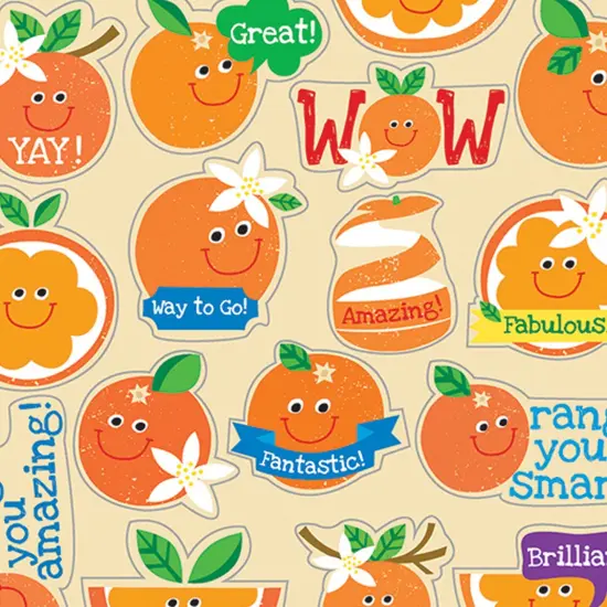 Orange Scented Stickers, 80 Per Pack, 6 Packs {3}