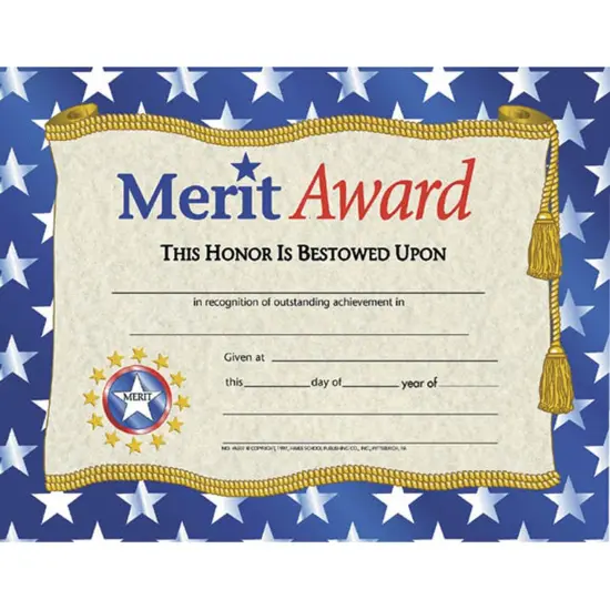 Merit Award Certificate, 8.5" x 11", 30 Per Pack, 3 Packs {2}