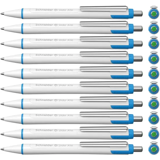 Slider Xite XB Refillable + Retractable Ballpoint Pen, 1.4 mm, Green Ink, Box of 10 Pens {5}