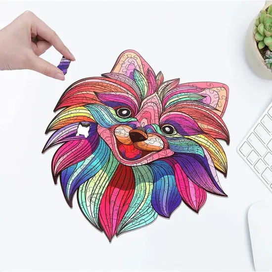 Kitcheniva 161 Pieces Wooden Puzzles Jigsaw Pomeranian {2}