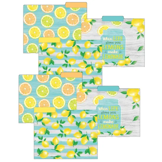 Lemon Zest Letter-Sized File Folders, 12 Per Pack, 2 Packs {1}