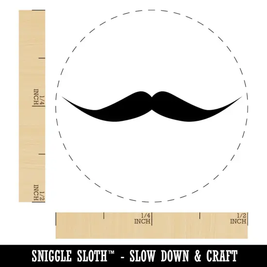 English Mustache Moustache Silhouette Self-Inking Rubber Stamp for Stamping Crafting Planners Red {1}