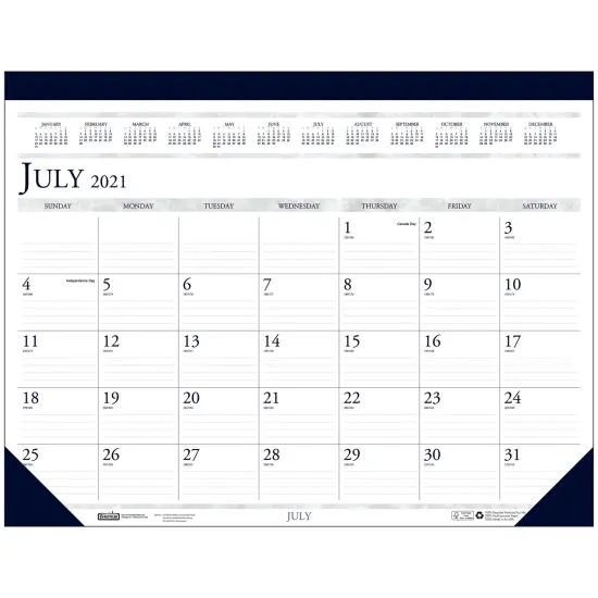 Academic Desk Pad, 18 1/2" x 13", Pack of 2 {2}